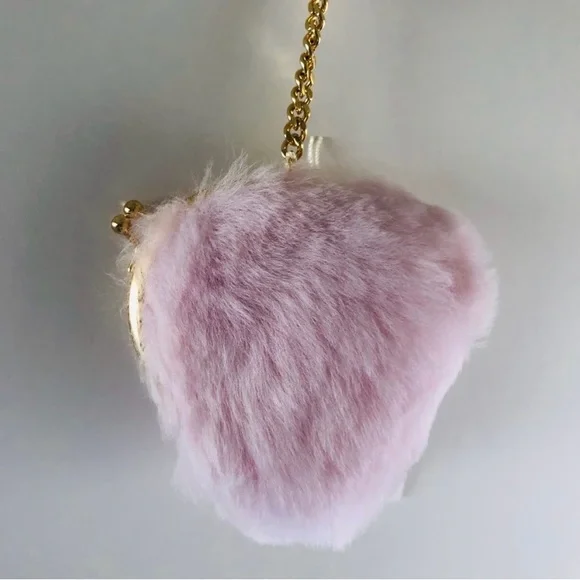 UGG l Fuzzy Coin Key FOB Pouch l Pink NWT - Picture 4 of 10
